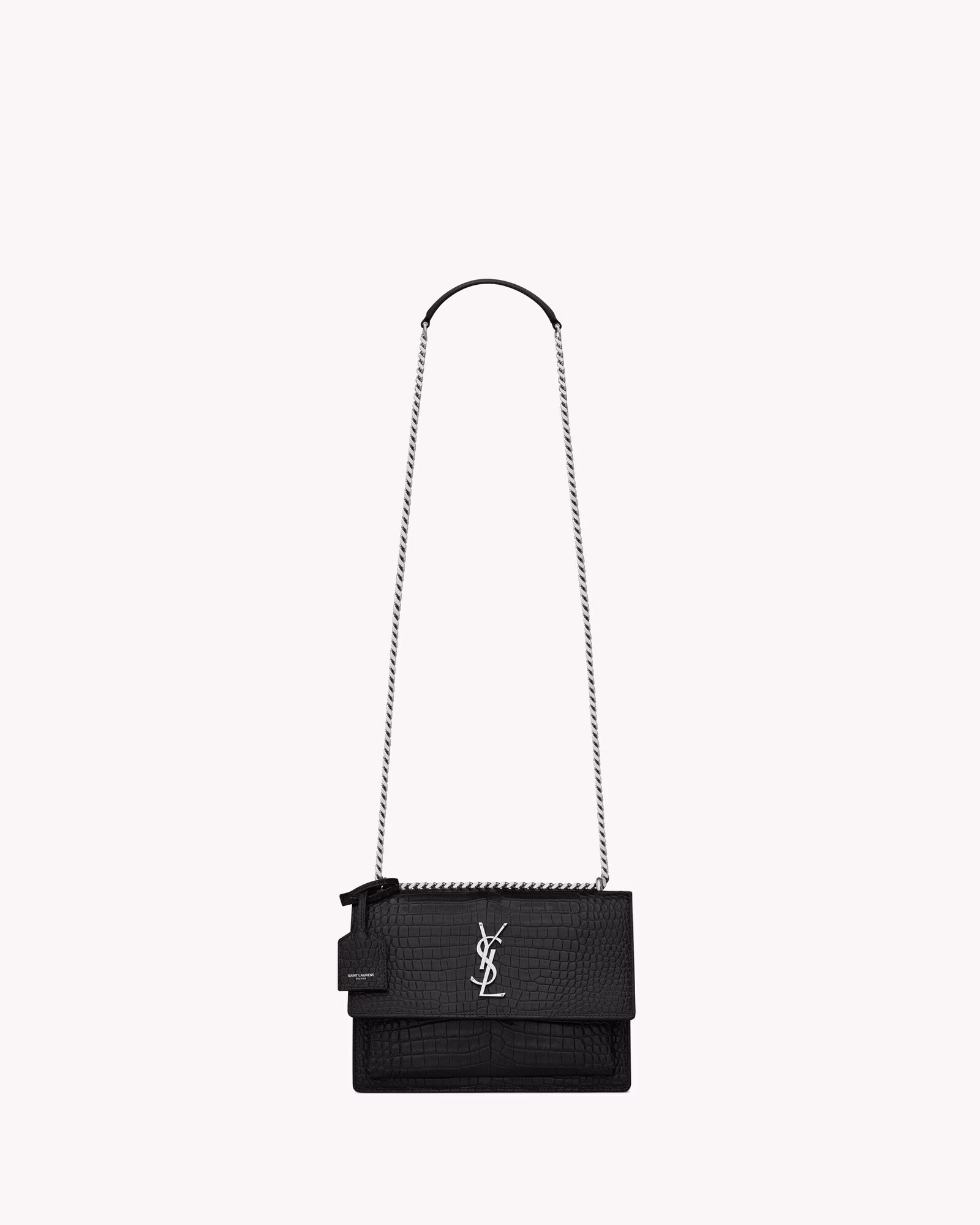 11296082072b33241dba659bffb20d09.webp SUNSET MEDIUM IN CROCODILE-EMBOSSED LEATHER - 图片 1