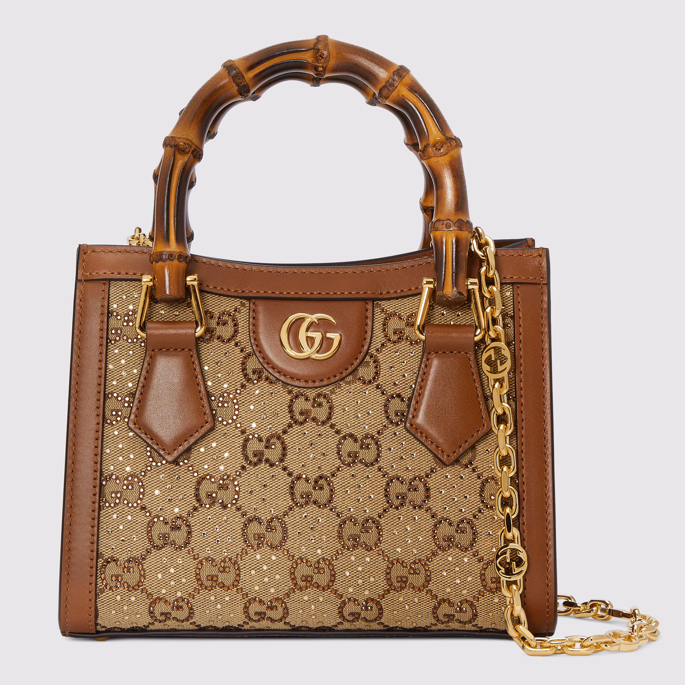 4b1dff9662bd46f8d24d2f0dd2a0d849.webp MINI CABAS GUCCI DIANA AVEC CRISTAUX - 图片 1